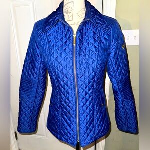 Michael Kors Quilted Cobalt Blue Jacket Small NWOT
